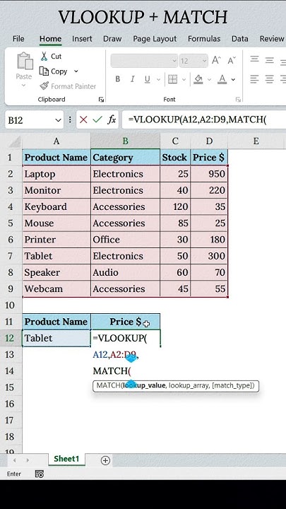 JB5453's tweet card. Stop Fixing VLOOKUP! Combine It with MATCH for Dynamic Results!