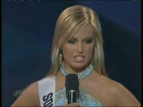 buffyTVS13's tweet card. Miss Teen USA 2007 - South Carolina answers a question