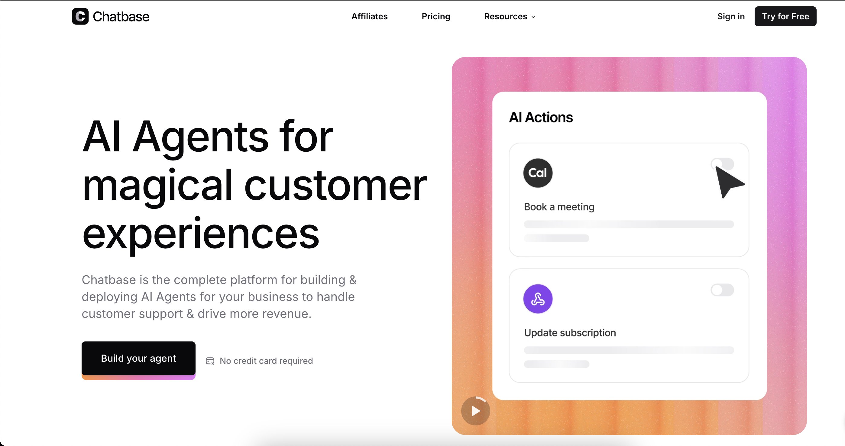 AIssential_Pro's tweet card. Chatbase is the platform for building the best AI agents for customer service. Build and deploy AI support agents that transform customer interactions. Create customer service chatbots that deliver...