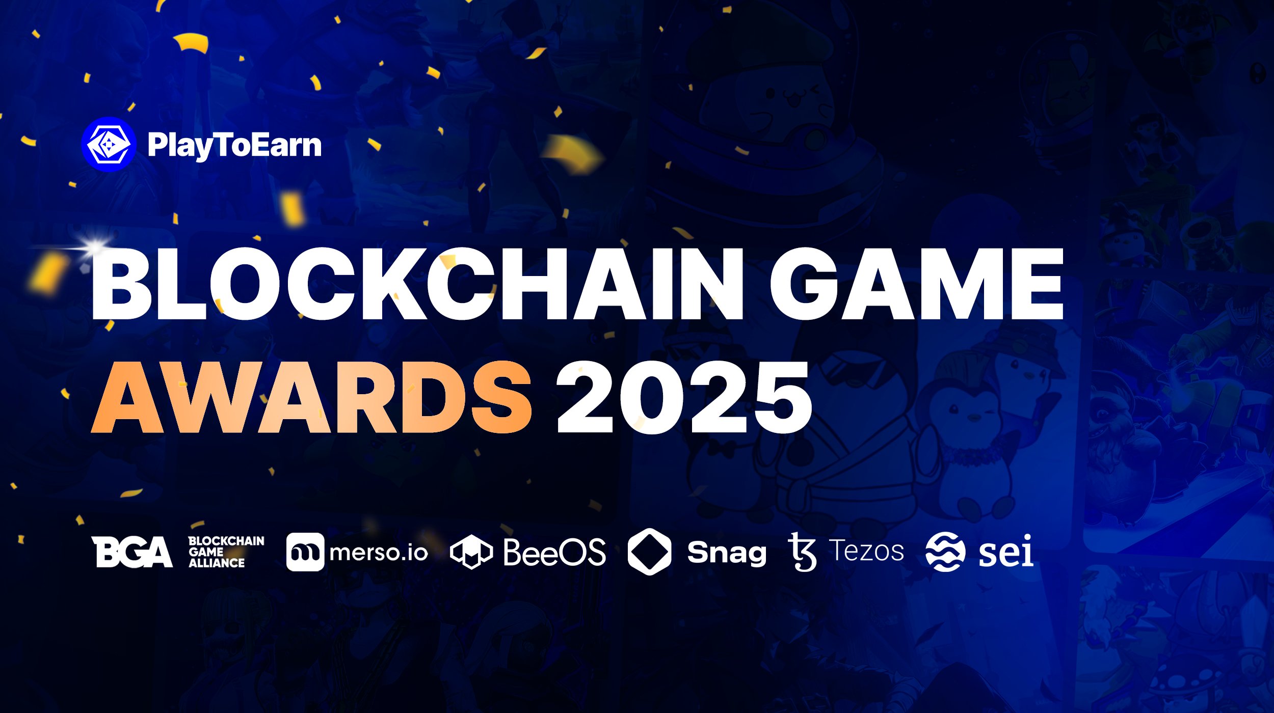 PlayToEarn's tweet card. Every year, we celebrate the games, creators, guilds, and ecosystems that shape crypto gaming. Now it's your turn to vote for your favorites across 18 categories in the 2025 Blockchain Game Awards.