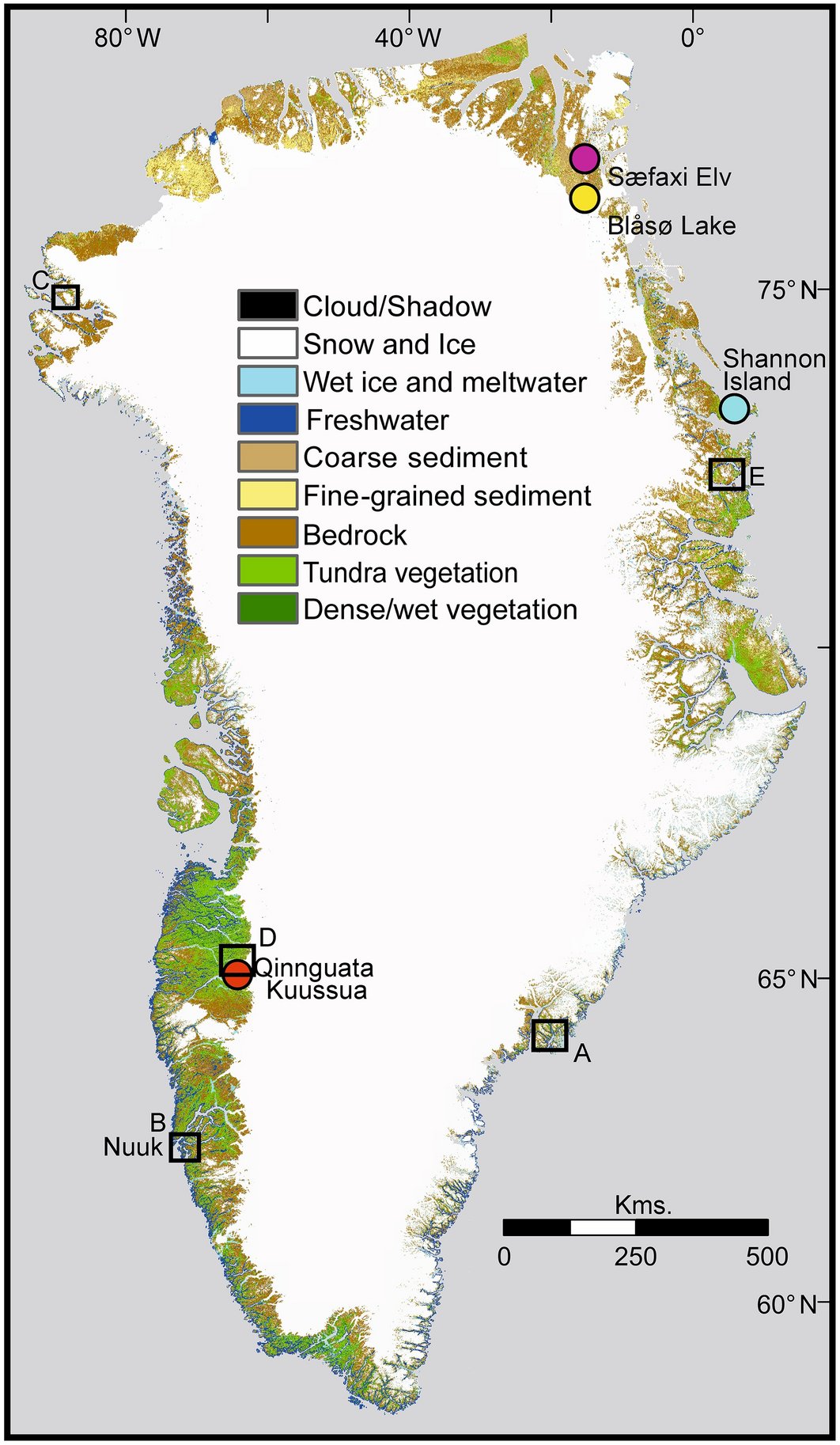 Glacier_Grimes's tweet card. Scientific Reports - Land cover changes across Greenland dominated by a doubling of vegetation in three decades