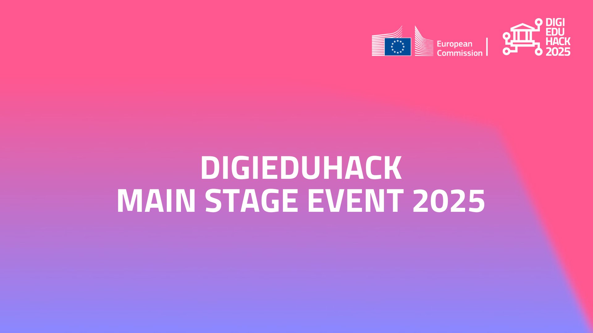 DigiEduHack's tweet card. Taking place in Brussels and streamed live online, the Main Stage marks the culmination of DigiEduHack Days 2025 (7–16 November), a global series of hackathons