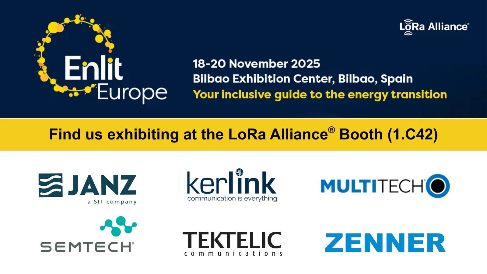 Generacion_IoT's tweet card. LoRa Alliance refuerza su presencia en Enlit Europe 2025 con más de 30 miembros exhibiendo tecnologías LoRaWAN