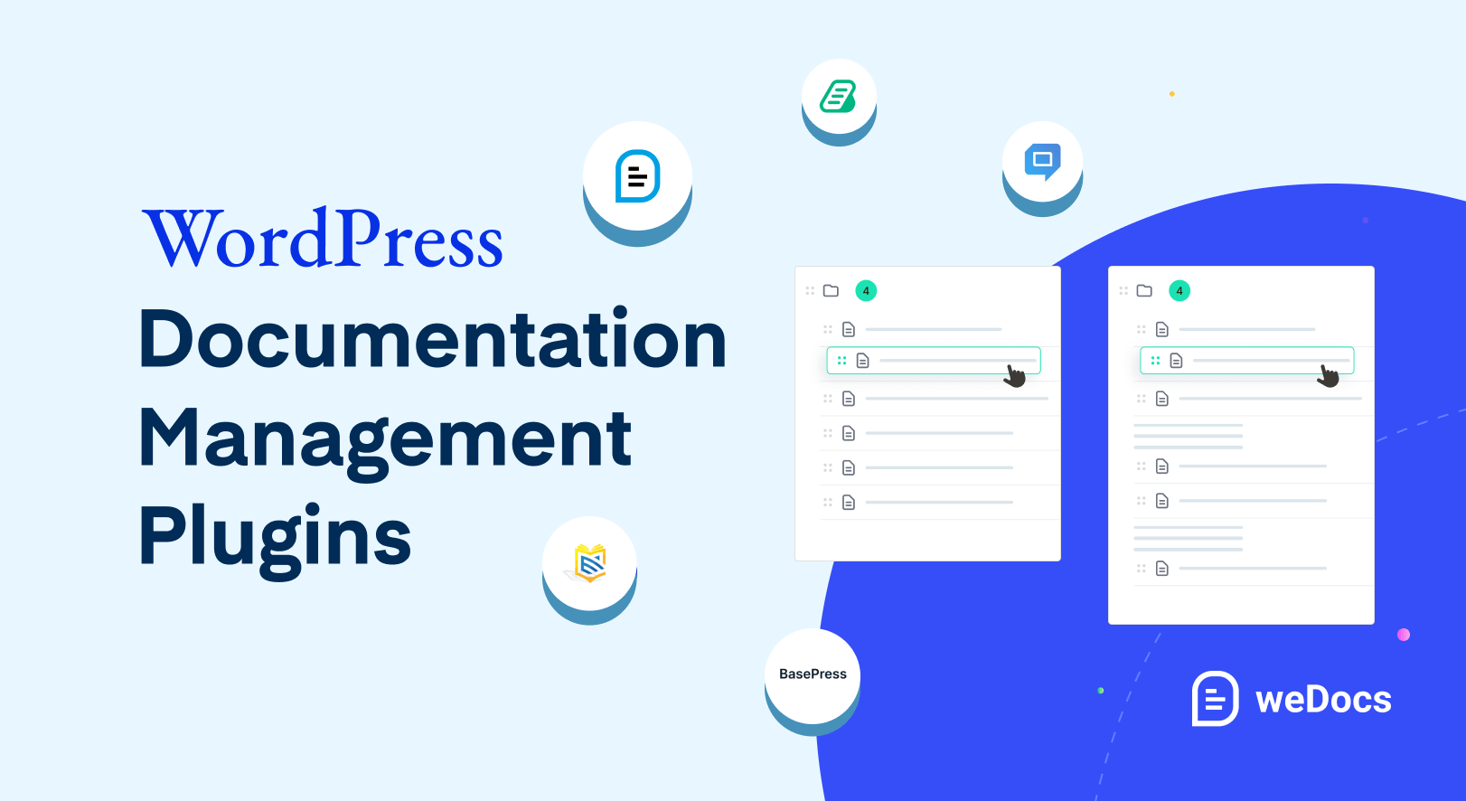 weDevs's tweet card. Looking for easy ways to manage guides and tutorials about products and services effectively? Take a look at the best WordPress documentation management plugins