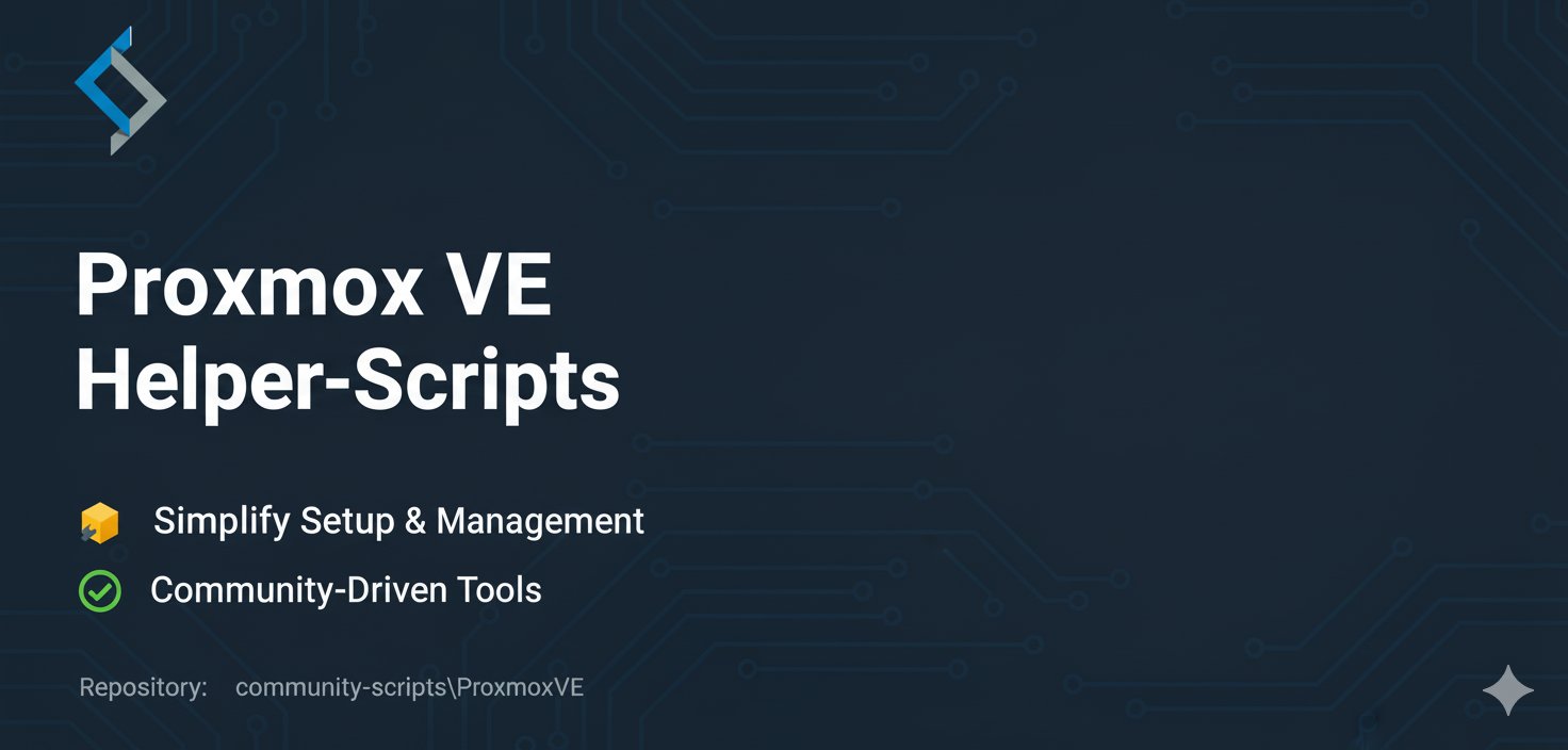 clxymox's tweet card. Proxmox VE Helper-Scripts (Community Edition) . Contribute to community-scripts/ProxmoxVE development by creating an account on GitHub.