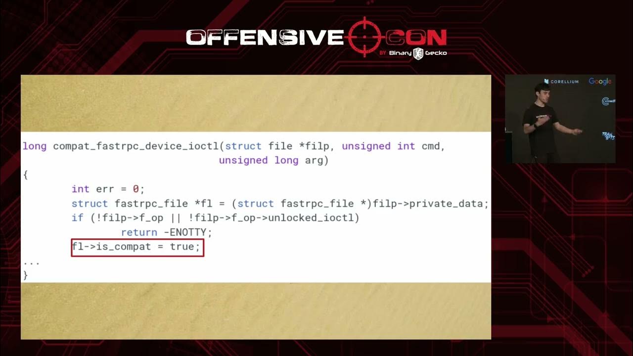 __sethJenkins's tweet card. OffensiveCon25 - Seth Jenkins - Android In-The-Wild: Unexpectedly...