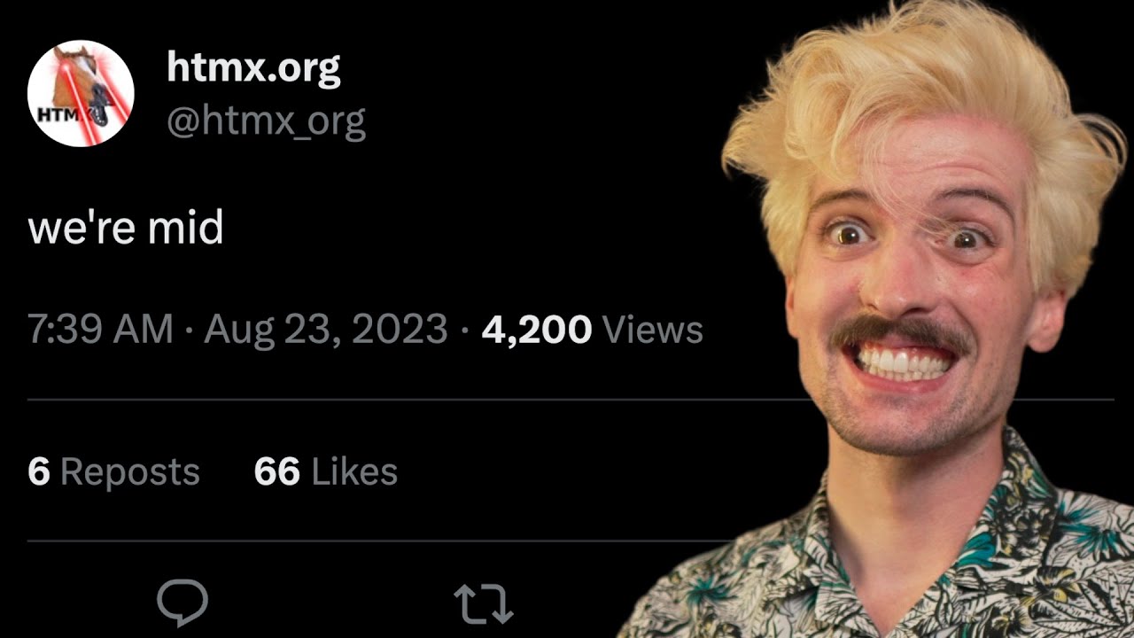 r_grauberger's tweet card. The Truth About HTMX