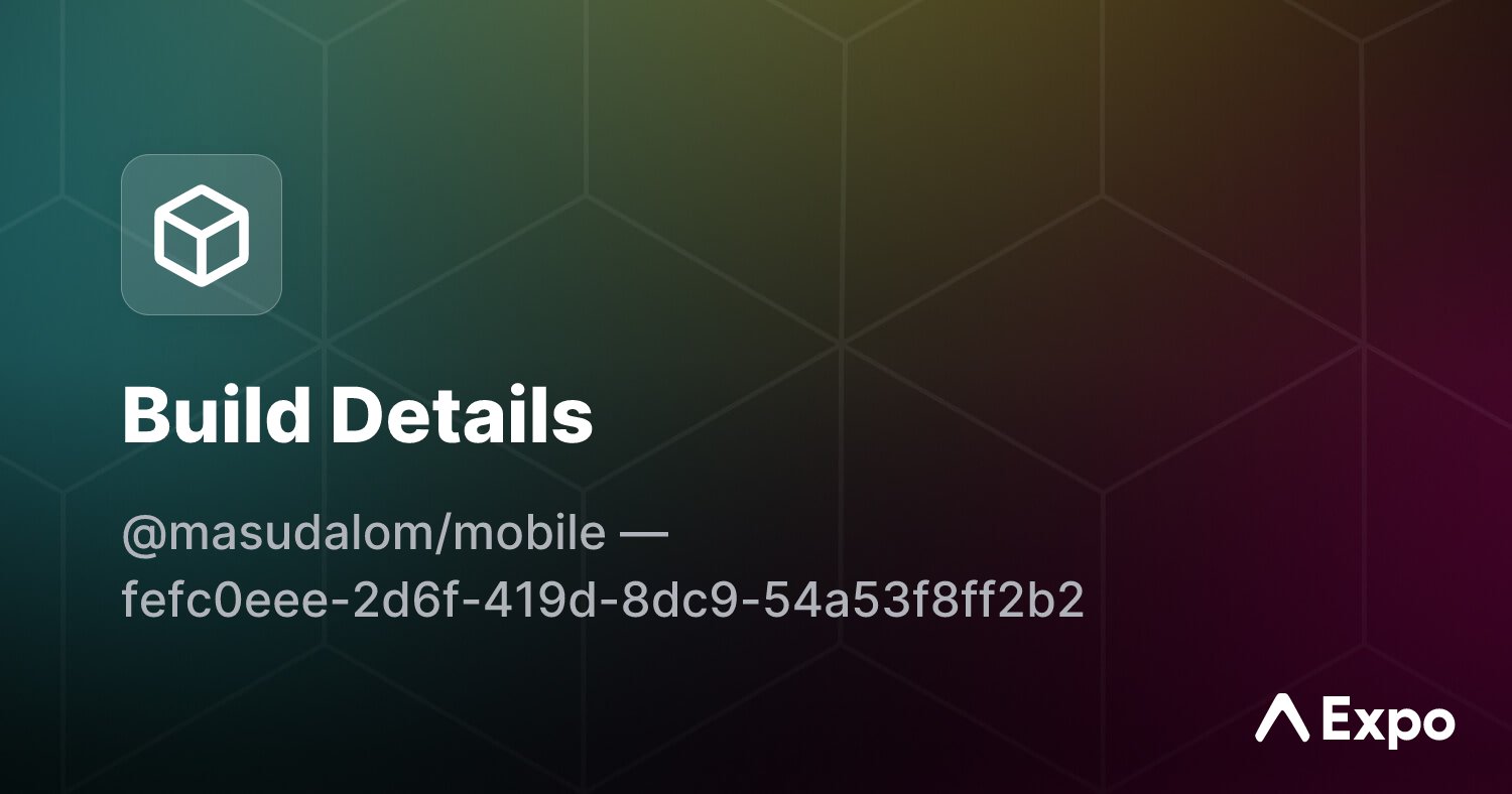 Masud___alom's tweet card. View your recent activity and manage your resources with the Expo dashboard.