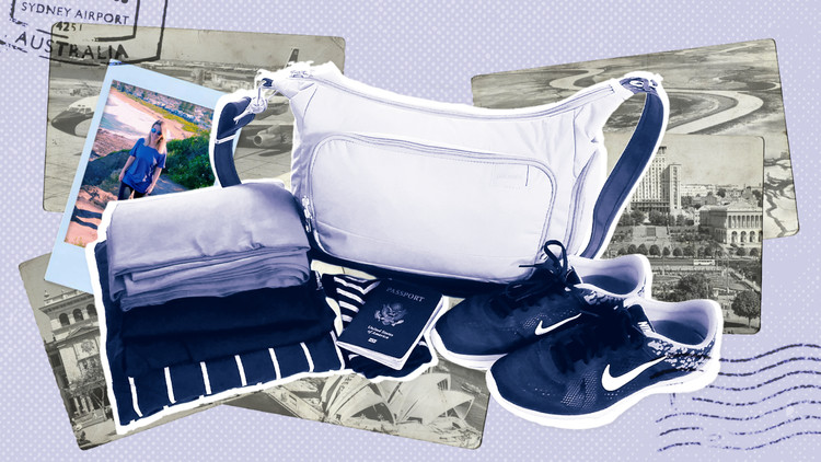 Views_by_V's tweet card. US travel blogger Brooke Schoenman says she's perfected the art of packing to such an extent she can travel internationally with only a little 12-liter, laptop-sized bag.