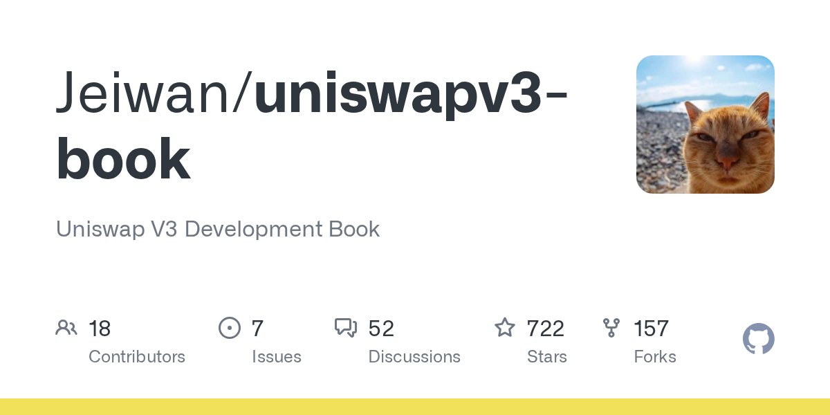 jeiwan7's tweet card. Uniswap V3 Development Book. Contribute to Jeiwan/uniswapv3-book development by creating an account on GitHub.