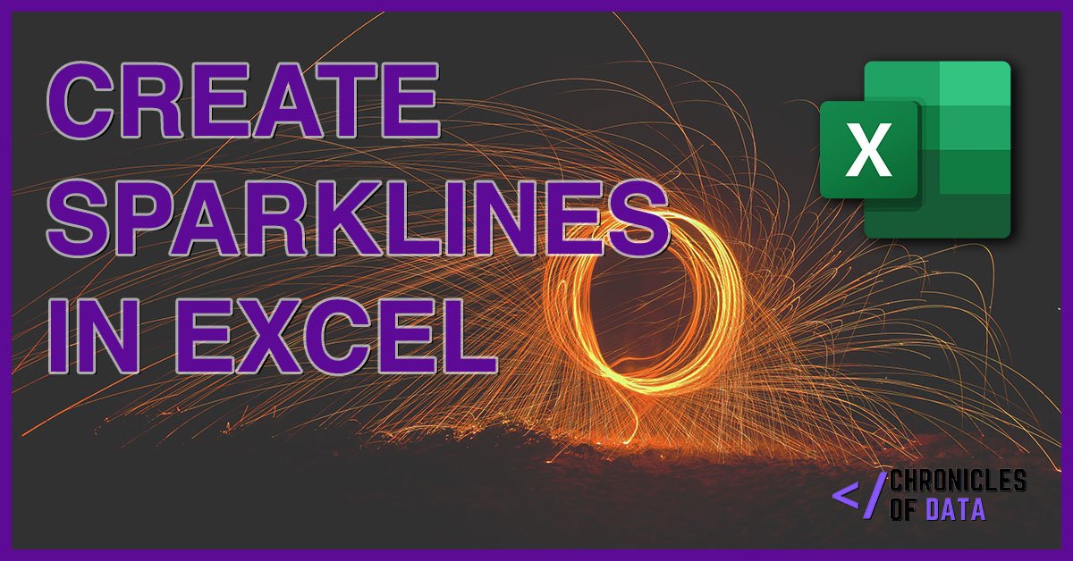 ChronicleOfData's tweet card. Sparklines in Excel are a really handy way of visualizing our data in a compact and easy to understand way, without the need to create full blown charts.