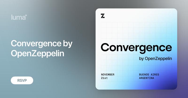 OpenZeppelin's tweet card. Convergence by OpenZeppelin: Security, Privacy, Interoperability & Institutional Adoption The conversations crypto needs to have in 2025 - not the ones it…