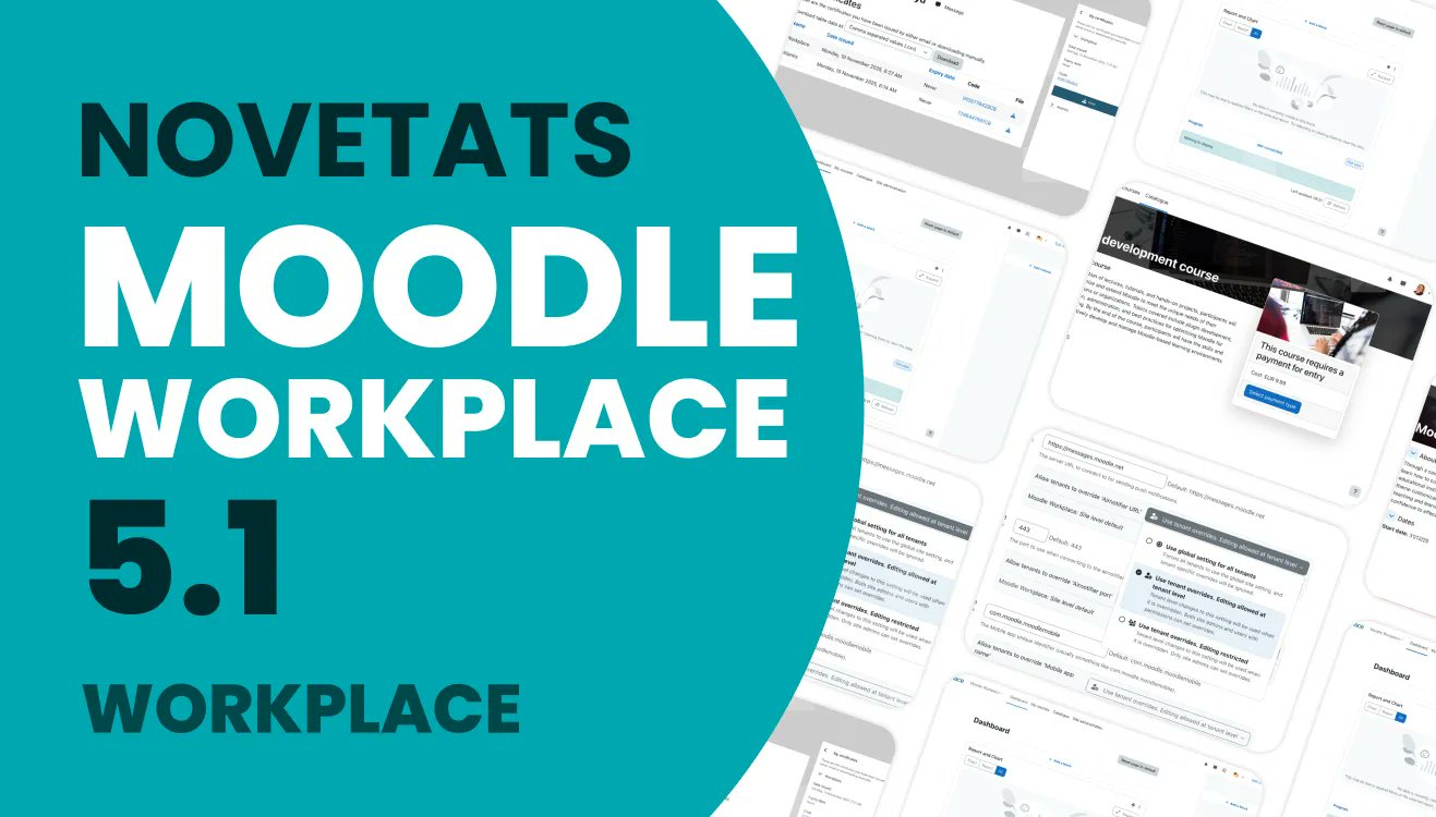 tresipunt's tweet card. Descobreix les novetats Moodle Workplace 5.1: més control, millor administració i una experiència formativa més coherent per a la teva organització.