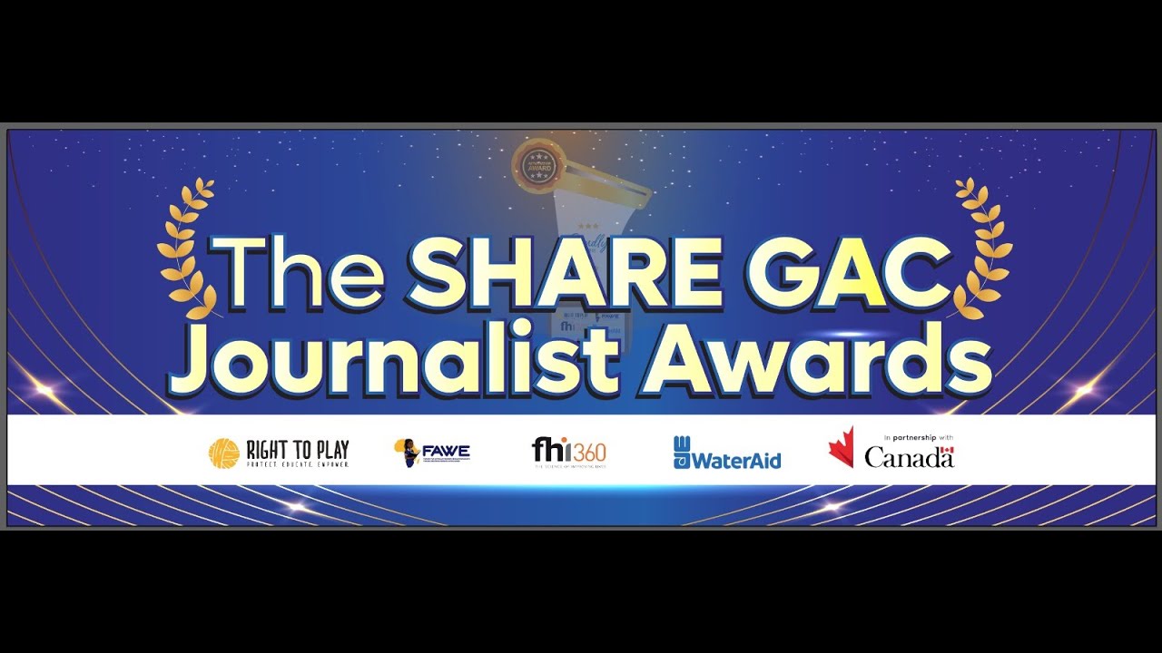 WaterAidUganda's tweet card. THE SHARE GAC JOURNALIST AWARD
