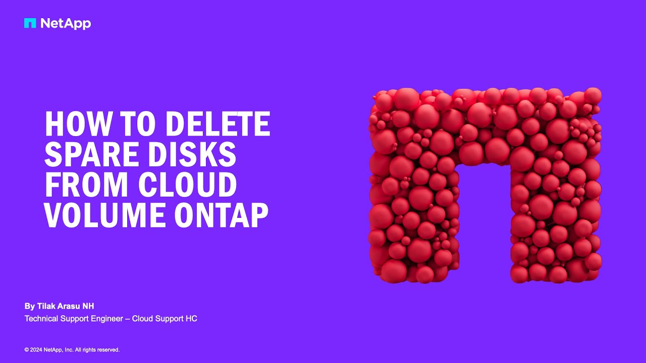NetAppAssist's tweet card. How to delete spare disks from Cloud Volume ONTAP