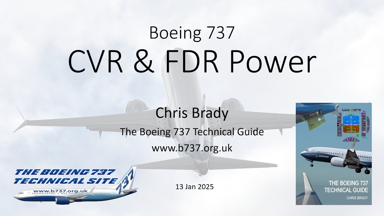 B737Tech's tweet card. 737 CVR FDR Power