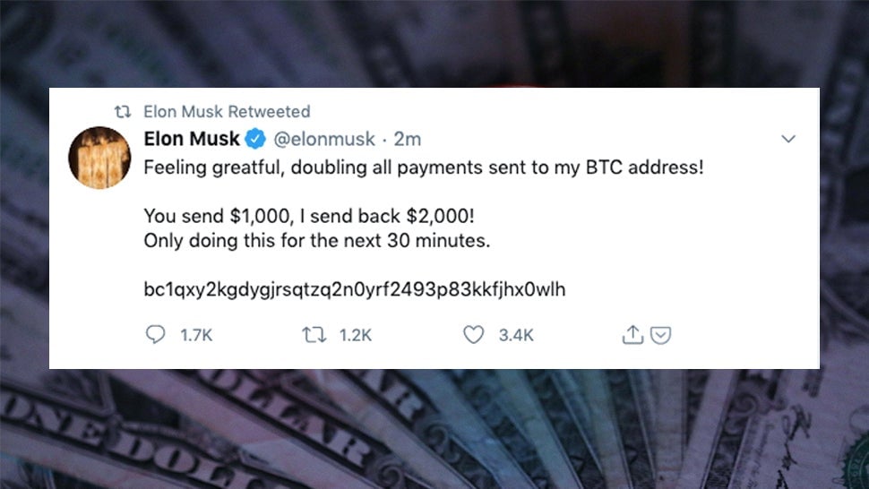 csdickey's tweet card. Something normal happened on Twitter earlier this afternoon. Someone claiming to be Elon Musk started tweeting an obvious scam to entice his loyal