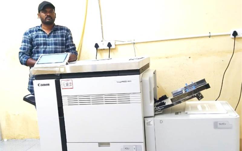 Canon_India's tweet card. Thoorigai Prints in Chennai thrives with Canon