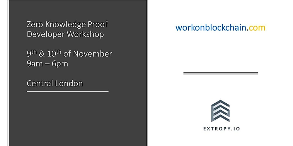 DevITJobsFR's tweet card. Held at the prestigious King’s College London, this two-day Zero Knowledge Proof developer workshop & hands-on session is hosted and managed by workonblockchain.com and extropy.io. Together, with the...