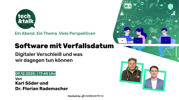 jug_stuttgart's tweet card. 👉 Software altert und das oft schneller, als uns lieb ist. Entdecke, wie digitaler Verschleiß entsteht, wie du ihn frühzeitig erkennst und was du dagegen tun kannst. Erfah