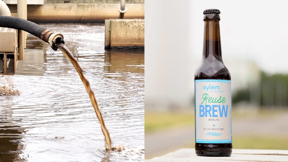 refreshtek's tweet card. Waste not: This rare beer was made from Berlin's reused toilet water...