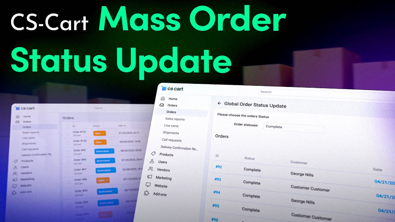 webkul's tweet card. How to Update Order Status in Bulk with CS-Cart Mass Order Status...