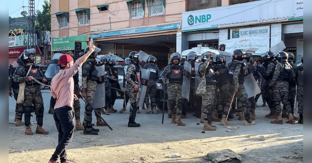 AHN24X7_X's tweet card. Thousands in Pakistan-Occupied Kashmir are protesting to demand long-overdue structural reforms, political rights, and economic justice as the region faces a major shutdown and heavy government...