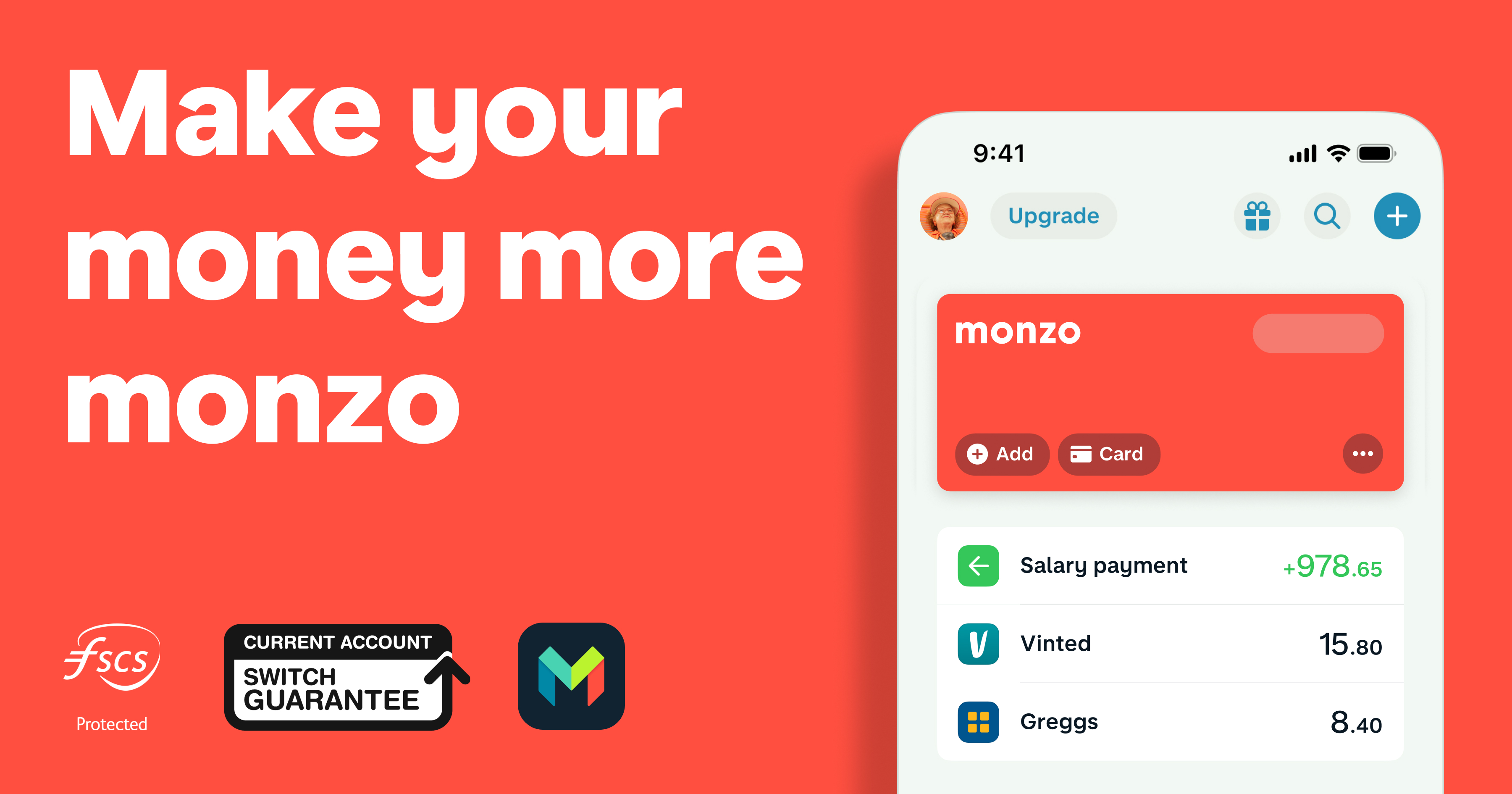 monzo's tweet card. Current accounts for current times, from joint accounts, to accounts with worldwide travel insurance. Apply for a full UK current account with interest online.