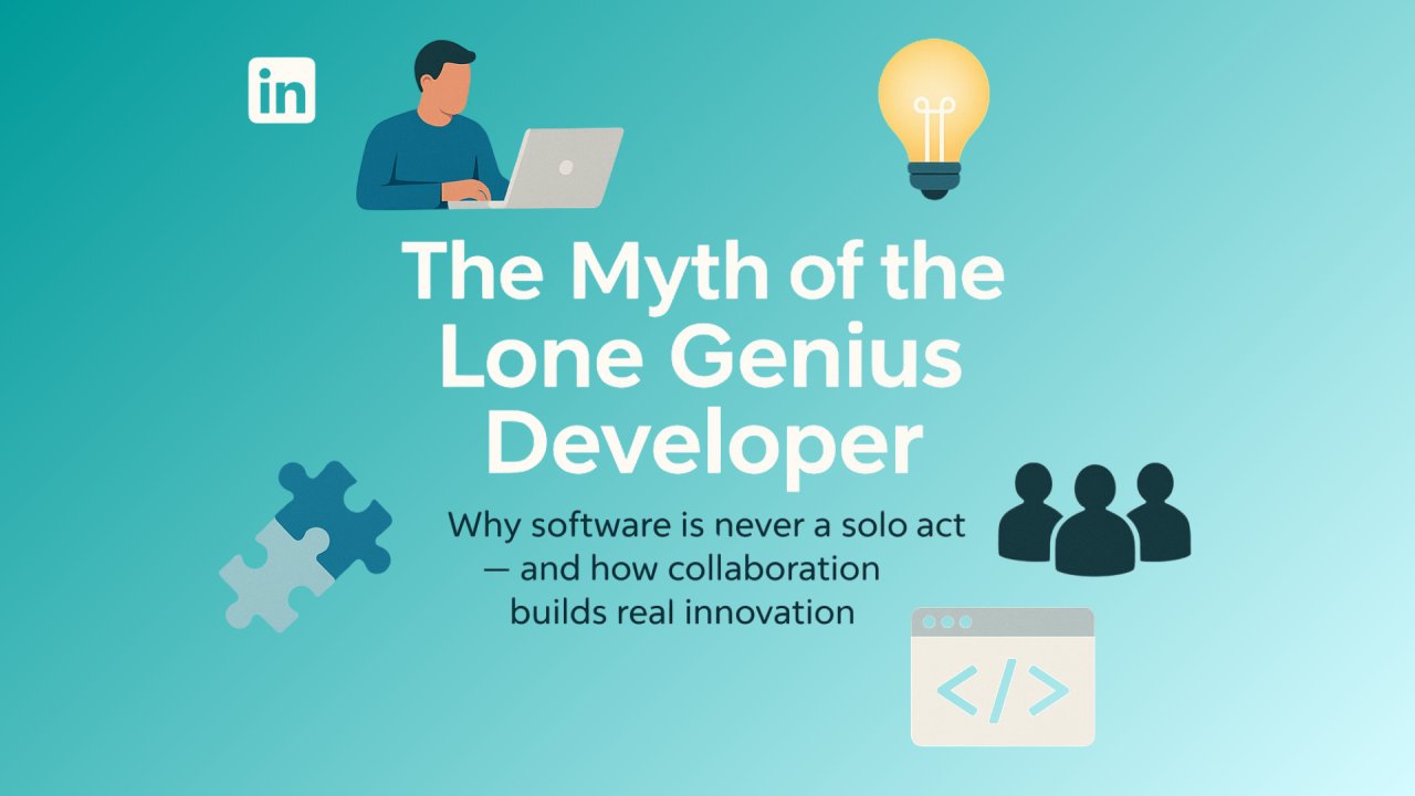 webchain_ro's tweet card. Everyone has seen this picture: a single developer typing furiously in a pitch-black room, building the next billion-dollar product from the ground up. Movies like The Social Network or Hackers feed...