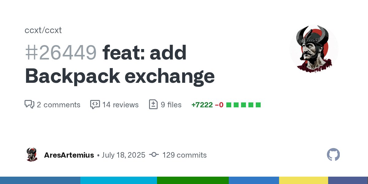 armaniferrante's tweet card. relates to New Exchange: Backpack #22700