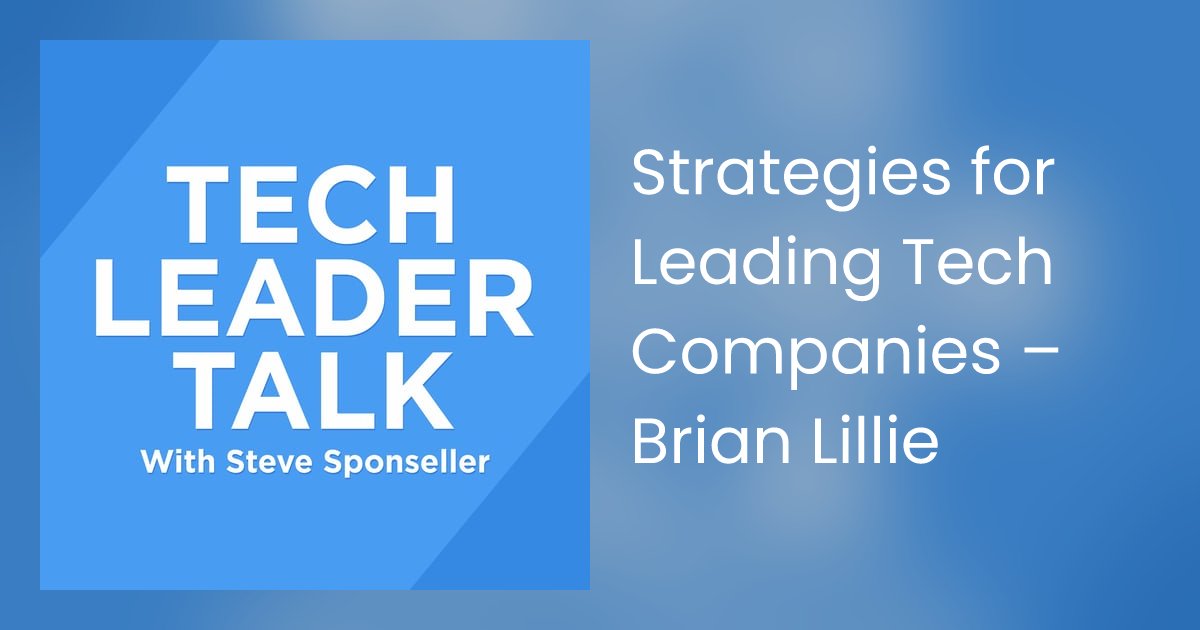 coachlillie's tweet card. Are you looking for business insights from an experienced tech leader with 20 years of C-suite experience? Today I’m talking with Brian Lillie, who is the President…