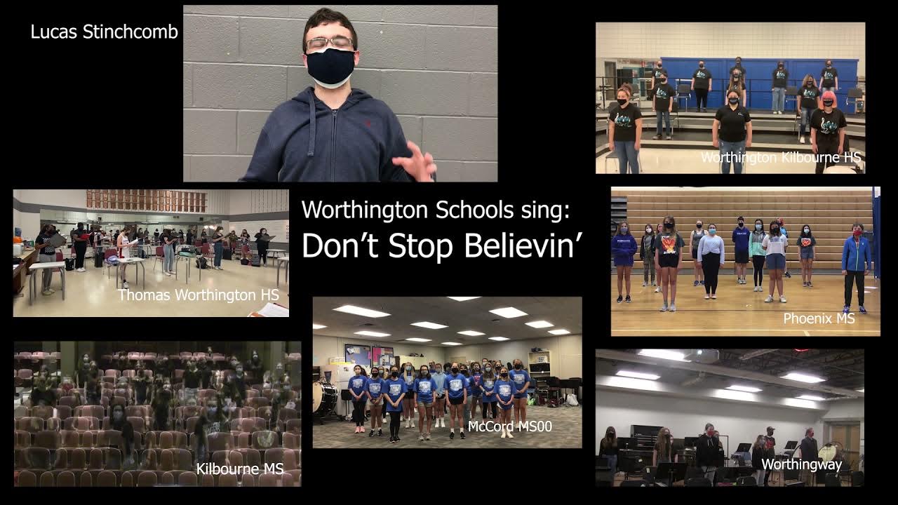 wms_choirs's tweet card. Worthington Sings Dont Stop Believin'