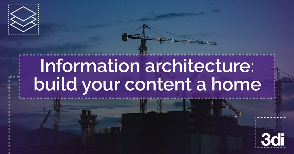 3ditweets's tweet card. Information architecture: build your content a home Information architecture describes the structure applied to information which enables users to navigate through the content. Read more here.