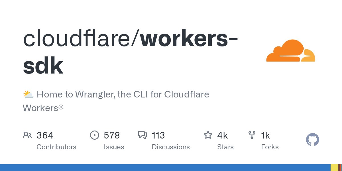 wishee0's tweet card. ⛅️ Home to Wrangler, the CLI for Cloudflare Workers® - cloudflare/workers-sdk