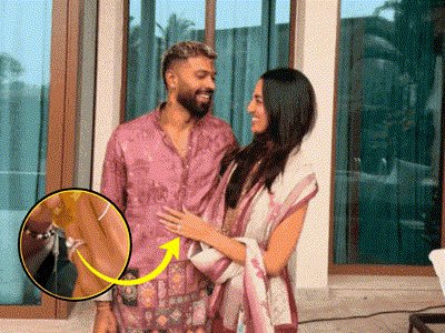 Divya_Bhaskar's tweet card. ક્રિકેટરની નવી ગર્લફ્રેન્ડના હાથમાં ડાયમંડ...