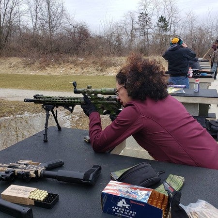 ModarMan's tweet card. She's just badass #rangedayfriday cheaperthandirt