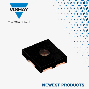 electronics_med's tweet card. Mouser now stocks Vishay’s VEML6046X00 RGBIR color sensor—automotive-grade, I2C, 16-bit accuracy for display, lighting, and rear-view mirror control.
