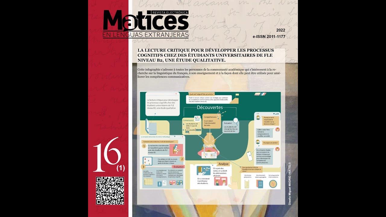 RevistaMaticesU's tweet card. La lecture critique pour développer les processus cognitifs chez des...