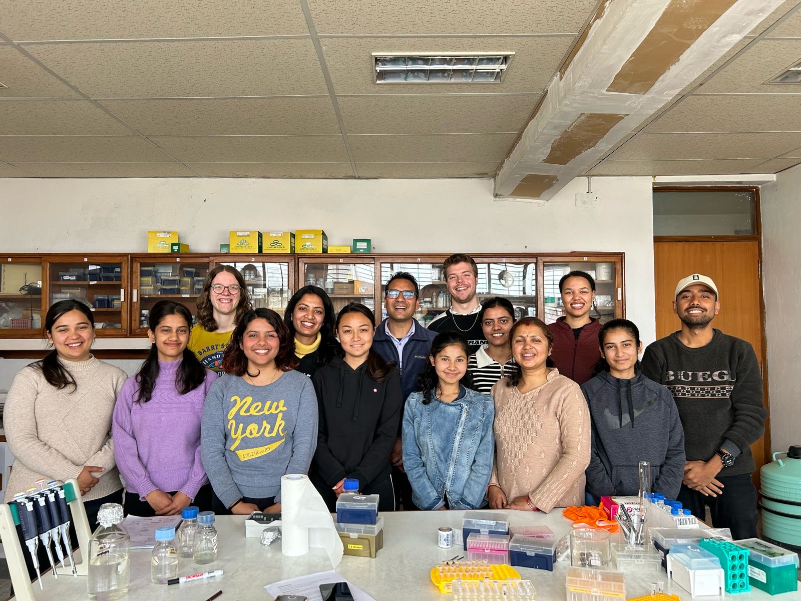 NRPBIODTP's tweet card. Cesaree Morier-Gxoyiya, Delfi Dorussen and Tom Lock, second year PhD students at the John Innes Centre (JIC) completed their PIPS with MARPLE diagnostics (Mobile And Real-time PLant disEase) in Kenya…