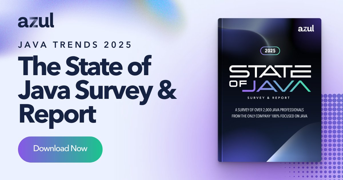 AzulSystems's tweet card. State of Java 2025