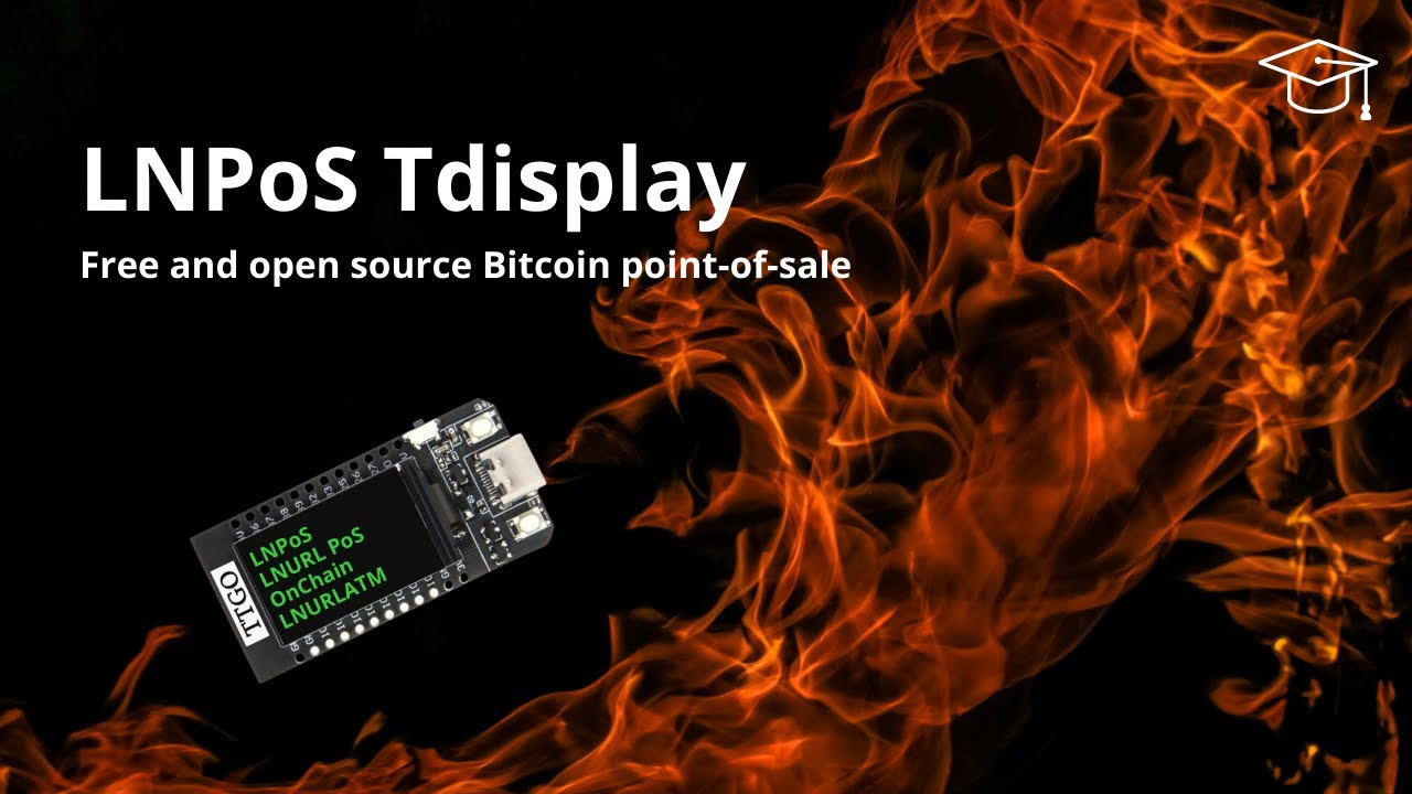 makerbits's tweet card. LNPoS esp32 T-Display - Free and open-source bitcoin point-of-sale