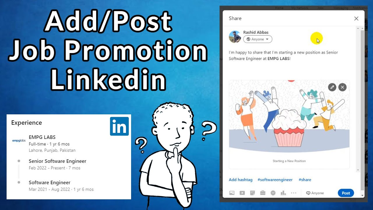 iCodeZilla's tweet card. How to Add Promotion on LinkedIn and Add Job Promotion POST | Same...