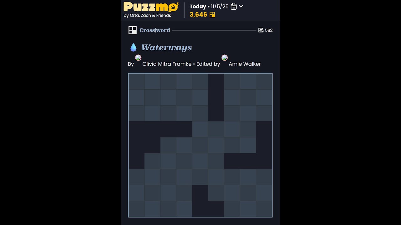 juicyluce9's tweet card. Puzzmo Crossword 05/11/2025