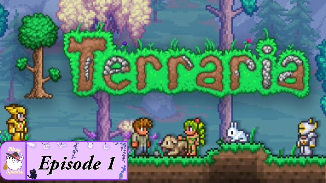 MissySpooksGame's tweet card. Terraria With My Man | He Needs My Wood | Part 1
