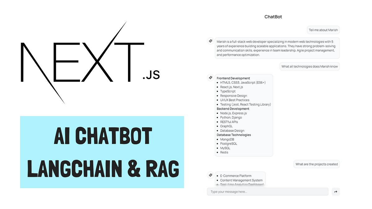 CodeWithMarish's tweet card. Step-by-Step Guide: Building AI Chatbot Using Langchain and RAG Techniques In this guide, we’ll walk you through building an AI chatbot that truly understands you and can answer questions about …