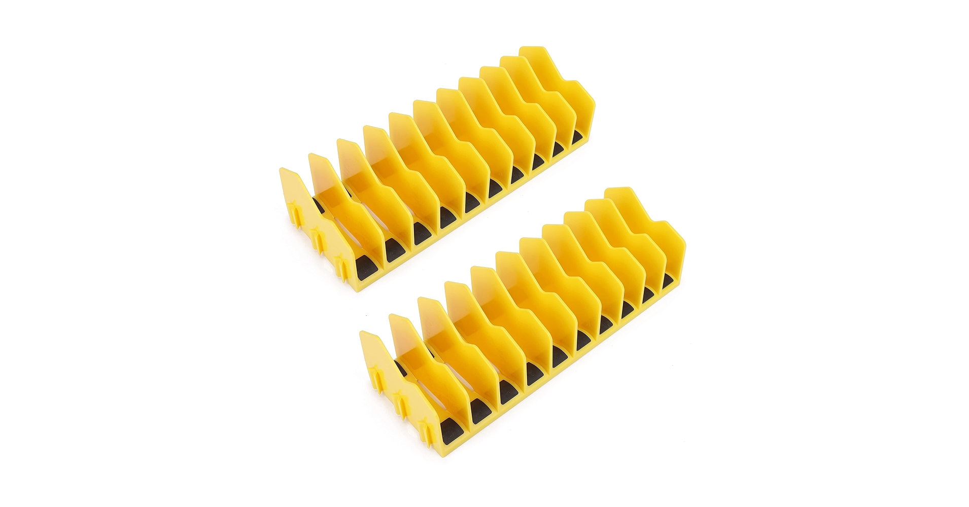 ToolsSumex's tweet card. 2 Pack HURRICANE Plier Organizer Rack, 10-Slot Pliers Cutters Organizer Rack with Non-Slip Rubber Base, Yellow, Extendable Design, Fit 3” H. Individual slots design fits with pliers, cutters,...