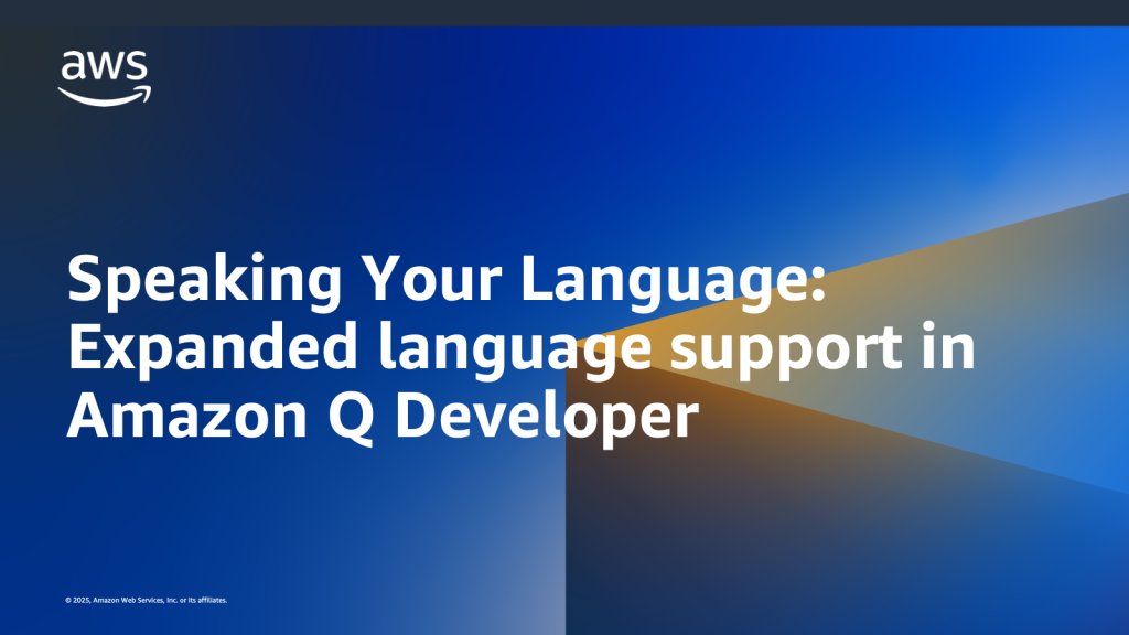 numaguchi's tweet card. ソフトウェア開発がますますグローバル化するなかで、多言語に対応したツールの必要性は最優先事項になっています。本日は、Amazon Q Developer における言語サポートの拡張を発表できることを嬉しく思います。この投稿では、世界中の開発者が利用する強力なプラットフォームである Amazon Q Developer における、言語サポートの拡張についてご紹介します。Amazon Q...