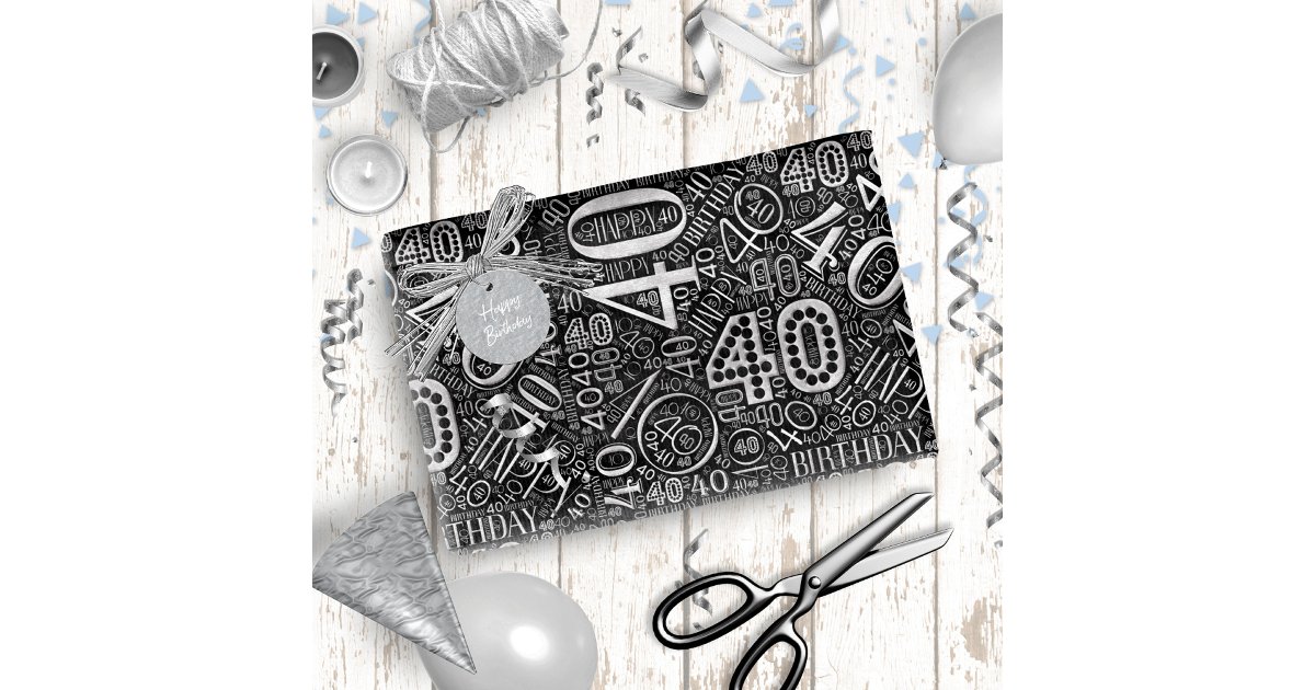 ArrayStores's tweet card. Those big, birthday milestones deserve to be celebrated with something a little special, like these special wrapping paper designs.This one, for age forty, features the number 40 in a selection of...