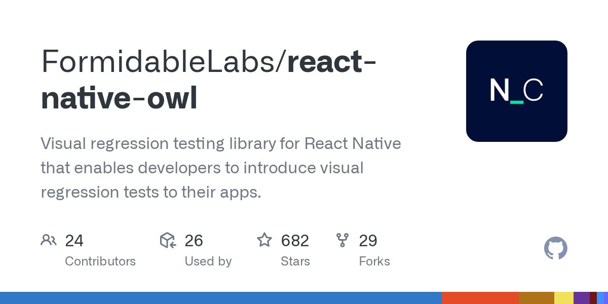 reactdaily's tweet card. Visual regression testing library for React Native that enables developers to introduce visual regression tests to their apps. - FormidableLabs/react-native-owl