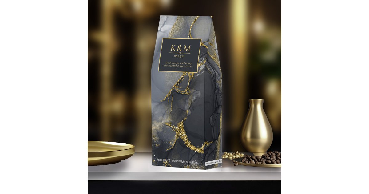 ArrayStores's tweet card. Your dreams are finally coming true and this flowing, alcohol ink abstract design sets the perfect tone for the fabulous wedding you always imagined. In shades from charcoal to black, accented with...